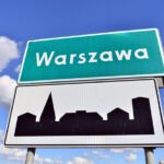 Znak teren zabudowany Warszawa